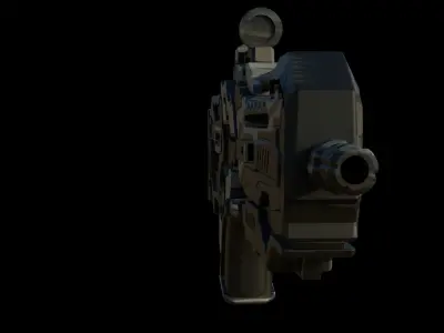 sci fi gun for game and vfx 3D model