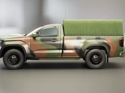 Generic Military Tactical Pickup Low-poly 3D model