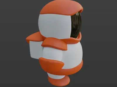 Cartoon Astronaut 3D model