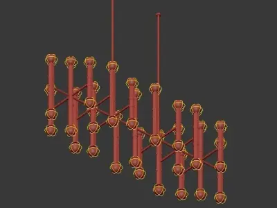 Meurice Rectangular Chandelier 3D model
