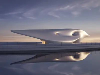 Futuristic building 34 3D model