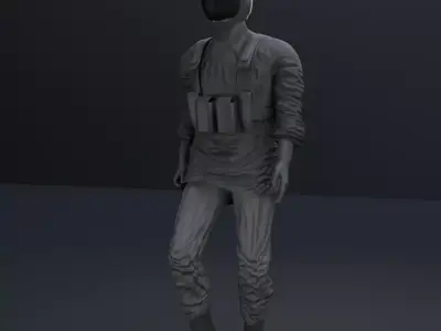 Space Fashion Character Low-poly 3D model