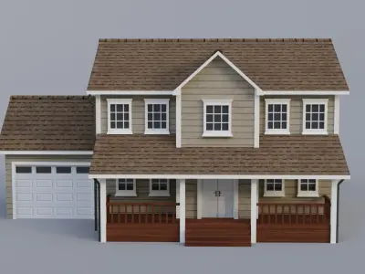 Low Poly house 5 Low-poly 3D model