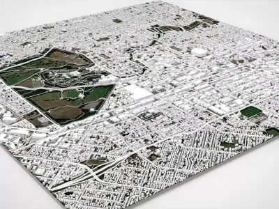 Cityscape Christchurch New Zealand 3D model