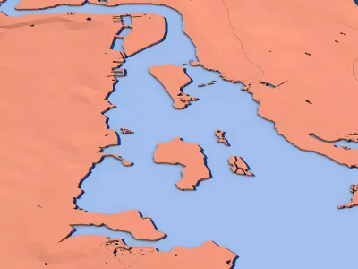 Low Poly Mountain Landscape Terrain 3D model