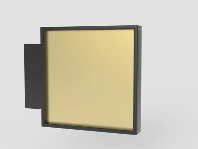 Metallic Signboard 3D model