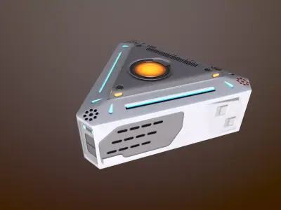 Sci-fi box Low-poly 3D model shop