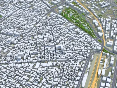 Diyarbakir Turkey 25km Low-poly 3D model