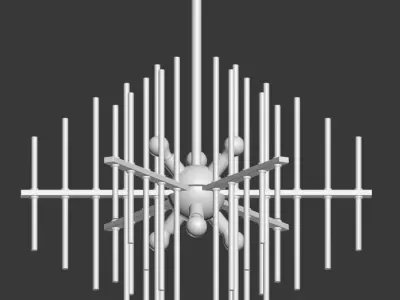 Yoselin 6 Light Chandelier 3D model