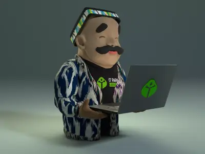 National figurine of an Uzbek grandfather 3D print model
