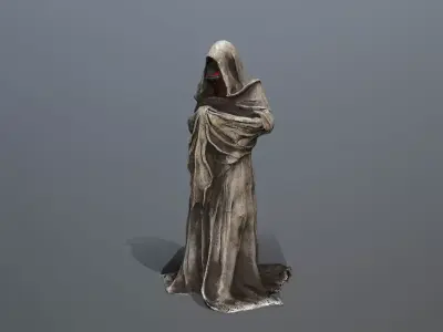 old statue  Low-poly 3D model order