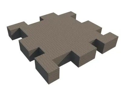 34-edge SketchUp piece 3D model