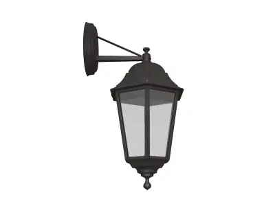 Victorian style wall lamp Low-poly 3D model
