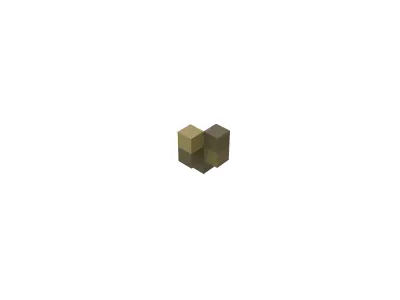 Voxel Grass v1 001 Low-poly 3D model