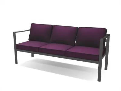 out bench sling fabric 021 Low-poly 3D model