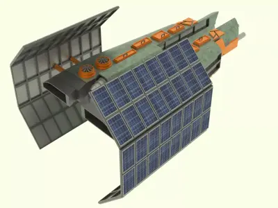 Zenit - Z Spaceship  Low-poly 3D model