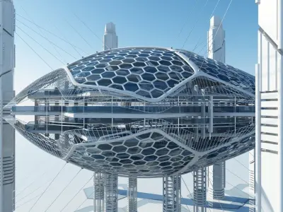 Futuristic Architectural Structure 16 3D model