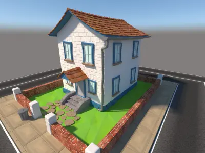 Cartoon House 3D model