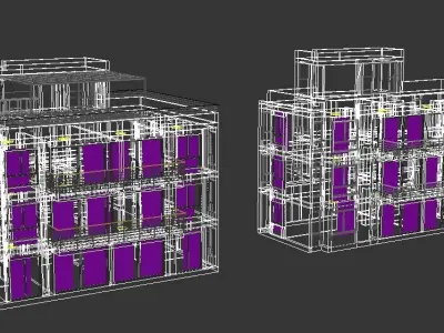 Apartment Exterior Residential Building  V2 3D model