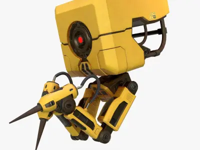 Robot Welder PBR Low-poly 3D model