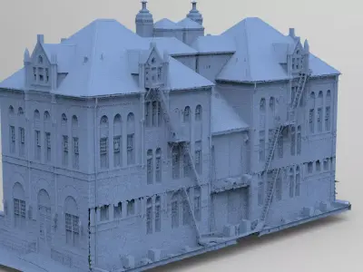 Victorian Steampunk City Street 5  3D model