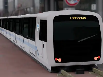 subway animation and door opening Low-poly 3D model