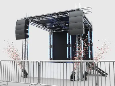 Concert Stage 4 3D model