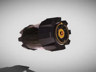 Sci-fi Matter Container Low-poly 3D model