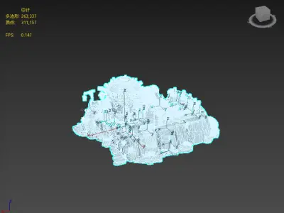 Stylish Next Generation Farm Low-poly 3D model