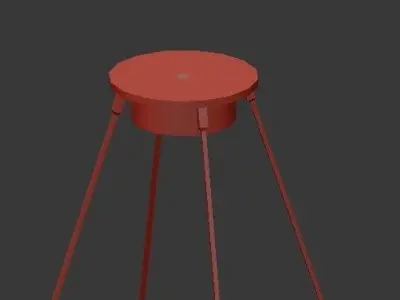 Flute Chandelier Archetypal 3D model