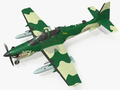  Super Tucano A-29 Plane Camo Green Simplified 