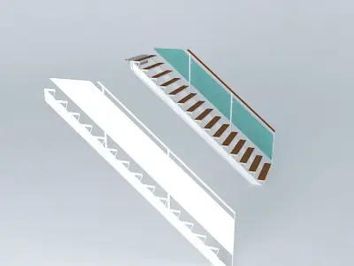 Modern staircase Free 3D model