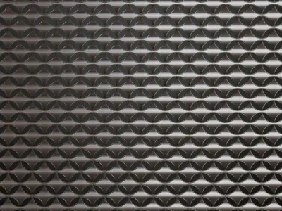 Decorative Quatrefoil Pattern Metal Grill PBR Seamless Texture