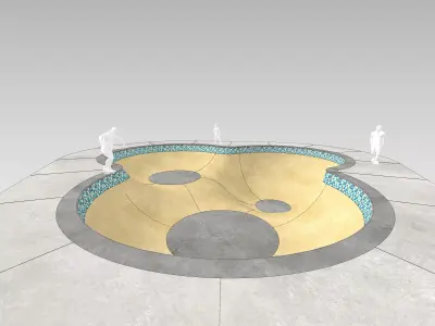 Bowl 03 - Clover - Skate Park 3D model
