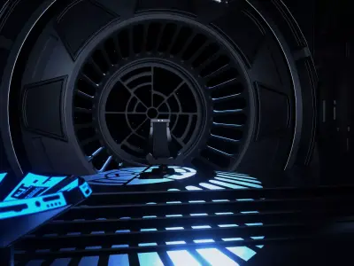 Emperors Throne Room Blender Fan Art 3D model