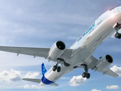  Airbus A220-100 Detailed Cabin and Cockpit 