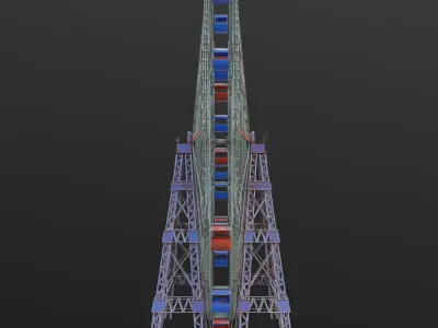 Wonder Wheel - Ferris Wheel Free 3D model