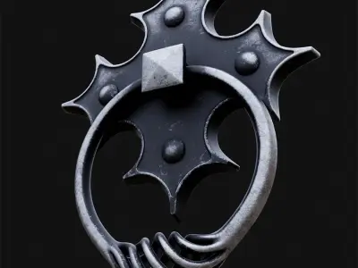 Forged handle Low-poly 3D model