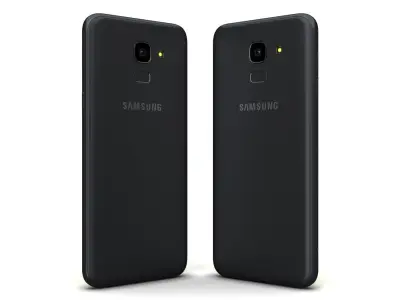  Samsung Galaxy J6 2018 Black Low-poly 3D model