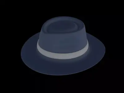 Fedora Hat  Free low-poly 3D model