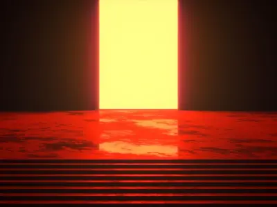 Futuristic sci-fi art The Gateway 3D model