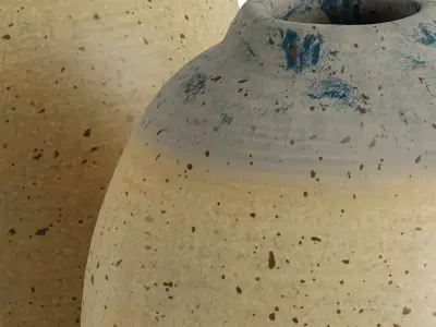 Small Speckled Clay Bud Vase 3D model