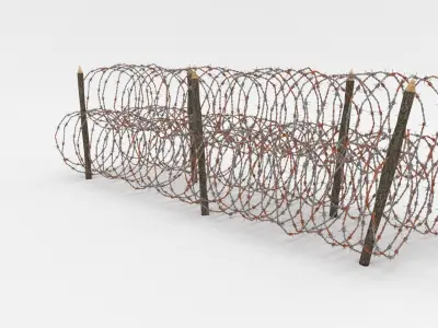 Barb Wire Obstacle 3D model