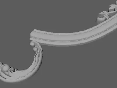 the crown is perfect for a sofa or bed 3D model