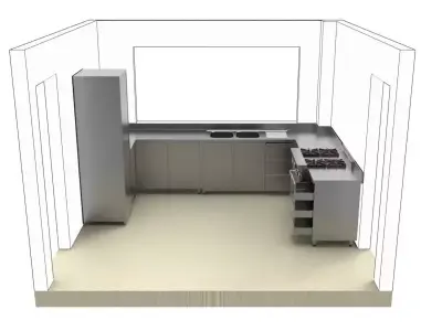 KITCHEN 100 3D model