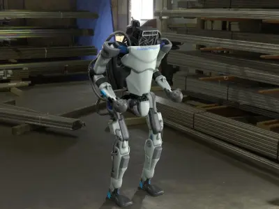 Atlas Robot Boston Dynamics Low-poly 3D model