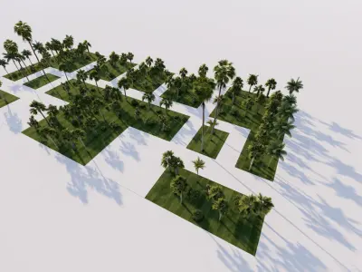 public park-Private Park Landscape 3D model