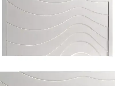 Decorativ panel wave 7 3D model 3D model