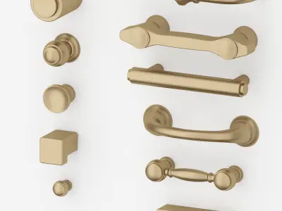MOEN Cabinet knobs and pulls 3D model