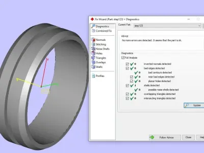 Cuban Chain Ring light 2 ver 3D print model